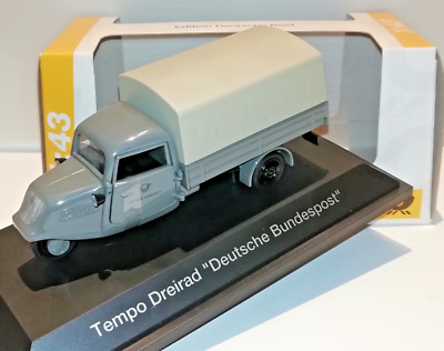 Schuco 1:43 Tempo Dreirad Pritschenwagen Deutsche Bundespost OVP 025597