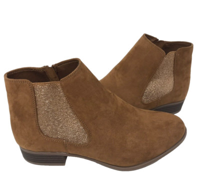 So Youth Girl's Newlondon Cognac Comfort Zip Chelsea Boots Size:1 92CD