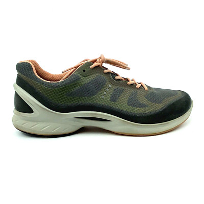Womens 10-10.5 41 Ecco Biom Fjuel Natural Motion Gray Pink Iridescent Lace Up