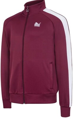 Puma TMC Nipsey Hussle T7 Full Zip Track Jacket Burgundy Red  Mens Size X-Large