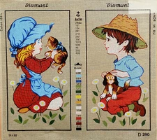 Needlepoint tapestry painted canvas D290 - Kids (18"x24") GobelinL