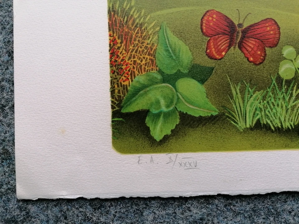 Ivan Stefanek Farbserigraphie "Sommer im Feld" signiert + nummeriert - Bild 3 von 3