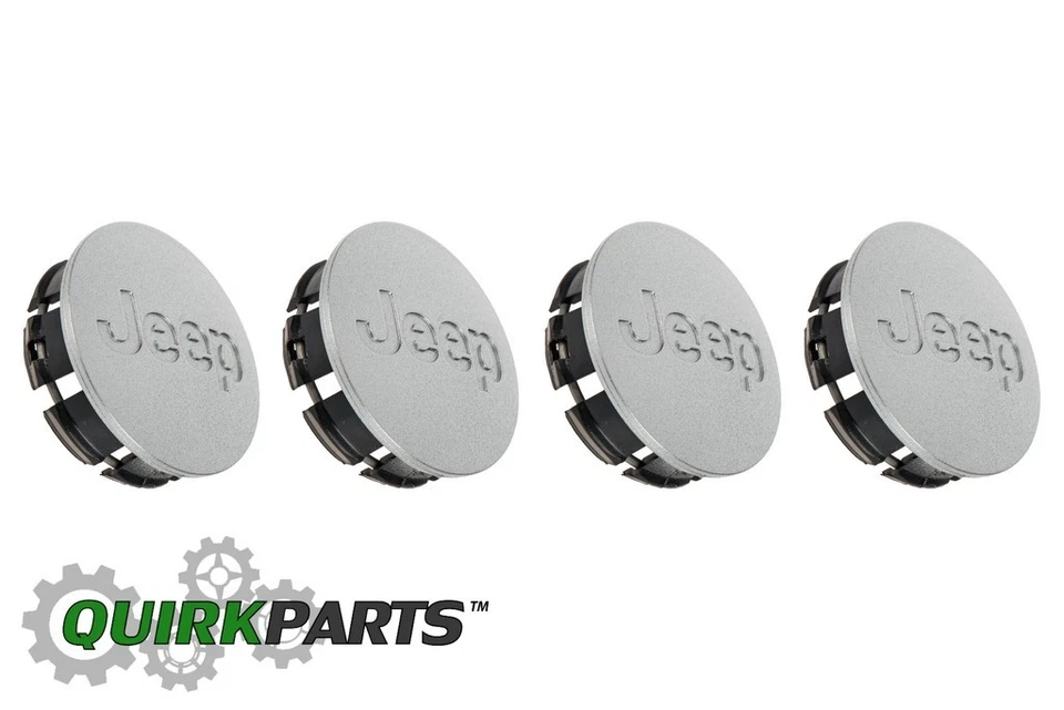 05-17 JEEP WRANGLER 05-10 GRAND CHEROKEE COMMANDER WHEEL CENTER CAPS SILVER - Image 2 of 4