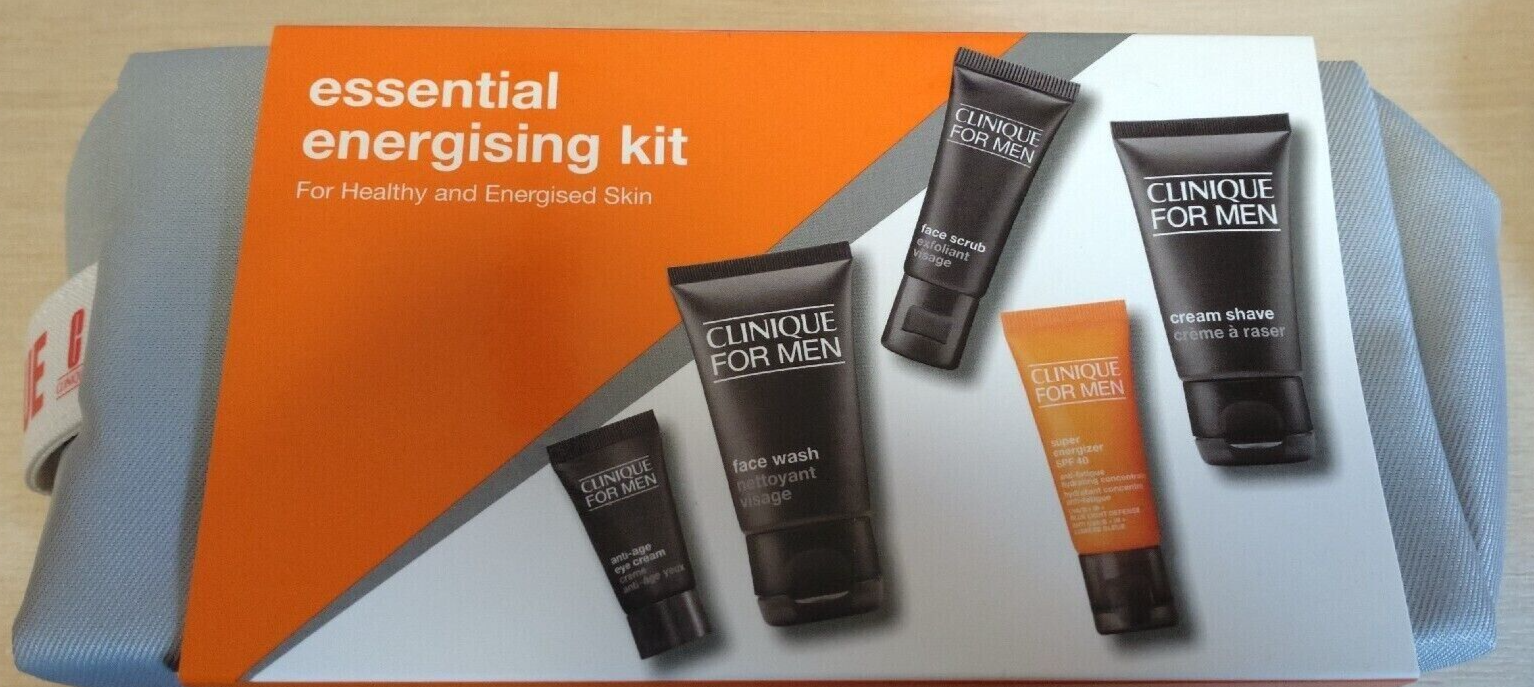 Clinique For Men Skin Essentials Skincare Energising Travel Size Kit eBay