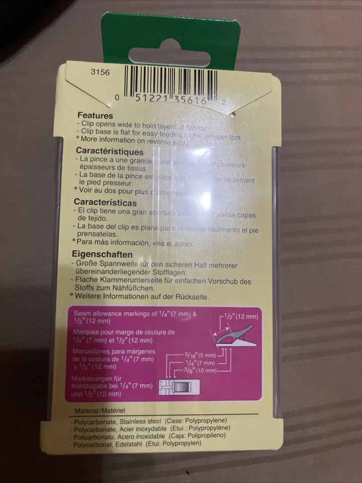 Clover Wonder Clips 3156 Red 50/Pkg in Case for Sewing and Quilting - Image 2 of 2