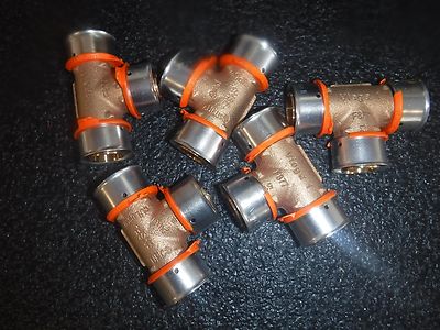 Bronze Tee 3/4'' x 1'' x 1'' PEX 4UXX6 Set of 5 Pureflow (P)