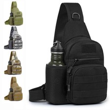 Men Tactical Sling Bag Molle Backpack Military Crossbody Chest Shoulder Pack