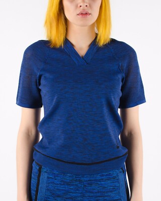 Nike Damen Tech Knit Top (blau) - Small - neu ~ 728679 439