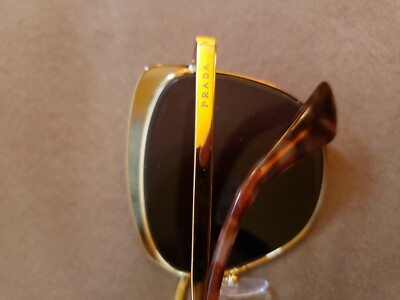 NWOT Prada PR51TS Antique Gold Black Sunglasses | eBay display picture 3