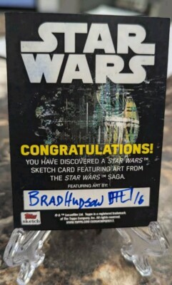 Topps Star Wars Darth Vader Artist Signed Sketch Card 1/1 Signed