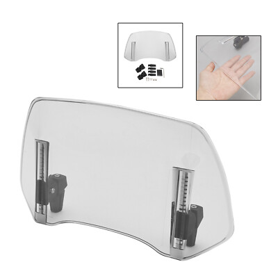 Universal Adjustable Windshield Clip On Wind Screen Deflector Extension Spoiler`