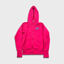 Nike Sportswear Womens Hoodie Small Pink Swoosh Fleece Zip Hooded Sweatshirt