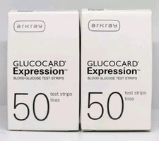 Arkray GLUCOCARD Expression Blood Glucose Test Strips 100 Strips Exp. 11/2024