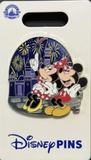 2024 Disney Parks Mickey & Minnie Mouse Watching Fireworks At Castle OE Pin