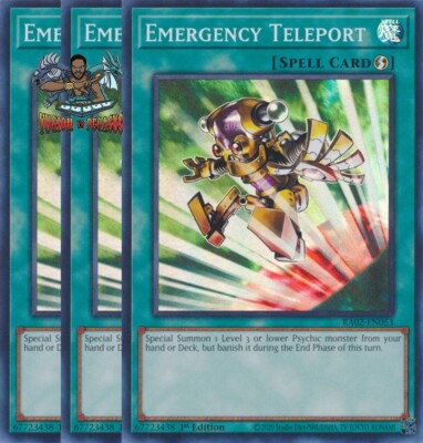 Yugioh! 3x Emergency Teleport RA02-EN053 Super Rare 1st Ed NM