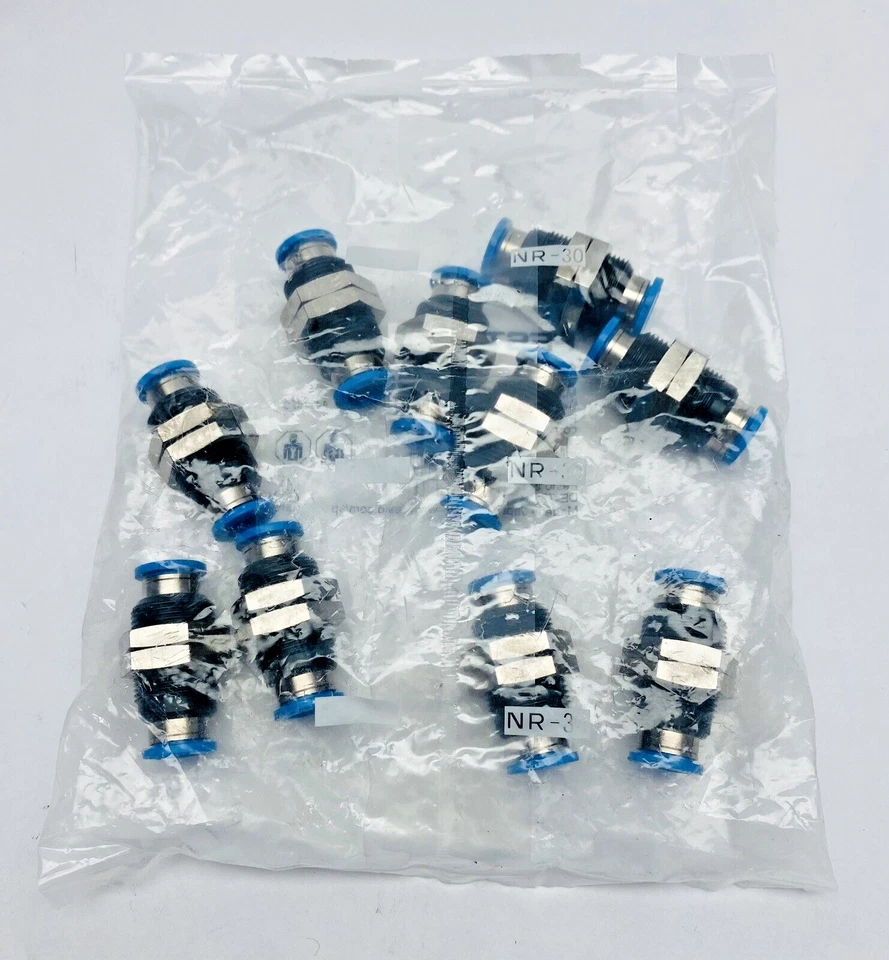NEW Festo 153159 QSS-8 Push-In Bulkhead Connector 8mm Tube OD Bag Of 10 - Image 3 of 4