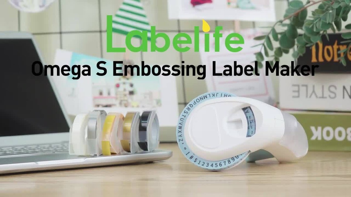 E975 Embossing Label Maker with 6 DYMO Label Tapes | Organizer