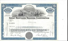 GREAT NORTHERN NEKOOSA CORPORATION.....1971 COMMON STOCK CERTIFICATE
