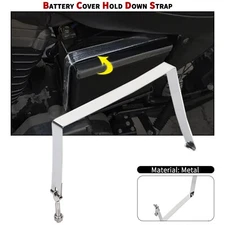 Chrome Metal Battery Cover Hold Down Strap Harley Sportster XLH Super Glide FXE