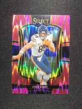 🔥Cole Kmet 2025 Panini Select PINK PRIZM SHOCK CHICAGO BEARS #174🔥