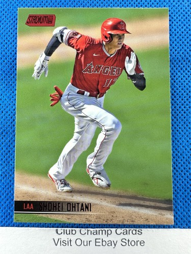 2021 #37 Shohei Ohtani Topps Stadium Club Baseball Red Foil Parallel Angels
