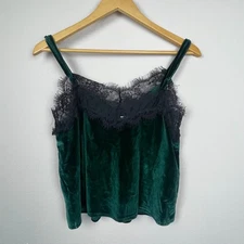 Velvet Lace Camisole S Black Cropped Whimsigoth Fairycore Adjustable