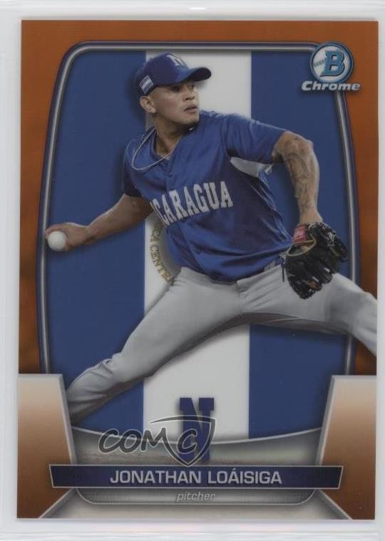 2023 Bowman Chrome Orange Refractor 13/25 Jonathan Loaisiga Loáisiga #WBC-68 nd3