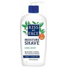 Kiss My Face 4-in-1 Moisture Shave, Cool Mint 11 oz Pack of 3