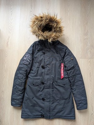 Alpha Industries Black Parka Extreme Cold Weather Type N-3B W's Size Small