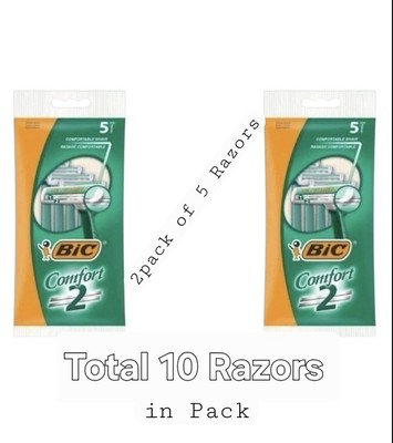 2 x BIC Comfort 2 Herrenrasierer 5er Pack x 2er insgesamt 10 Rasierer 