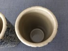 2 VINTAGE STONEWARE TUMBLERS RRP CO. CREAM AND BLUE SPLATTER WARE — photo 6