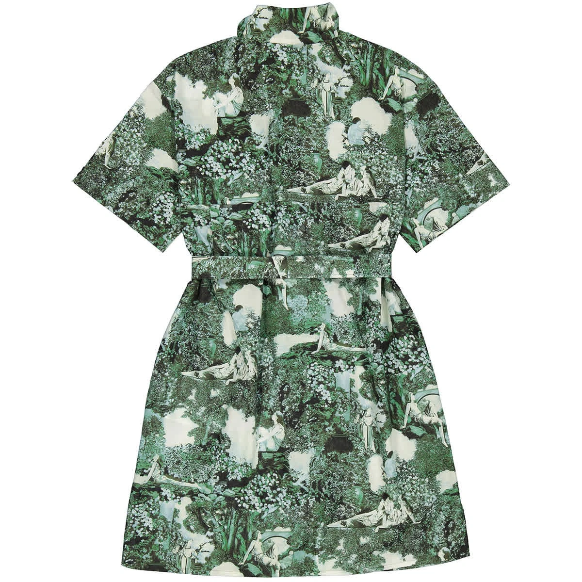 Abito camicia Kenzo donna kaki scuro stampato sognatori