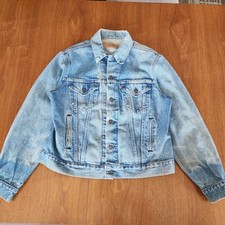 Vintage 80's Made in USA Levi's Denim Type 3 Trucker Jacket Size 44 Faded