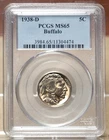 1938-D BUFFALO NICKEL PCGS MS65 304474