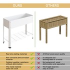 Metal Raised Garden Bed Outdoor Planter Box for Vegetables Flowers w/Shelf — photo 2