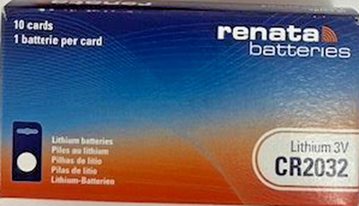 Fifty (50) Renata CR2032 3V Lithium Coin Cells ( Ten Five Strips) - EXP. 04/2032