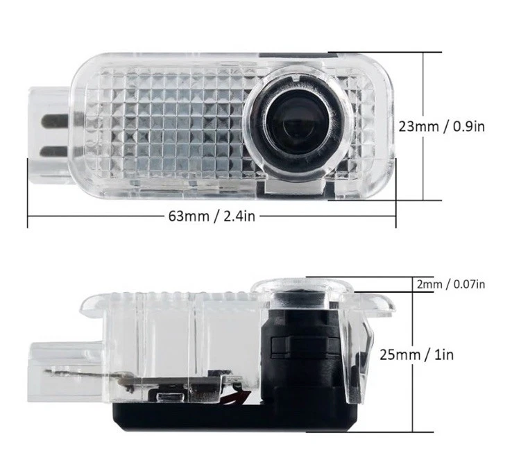 2 Stück kompatibel mit Autotür Licht Projektor für AUDl-LED-Einstiegsbeleuchtung - Bild 2 von 3