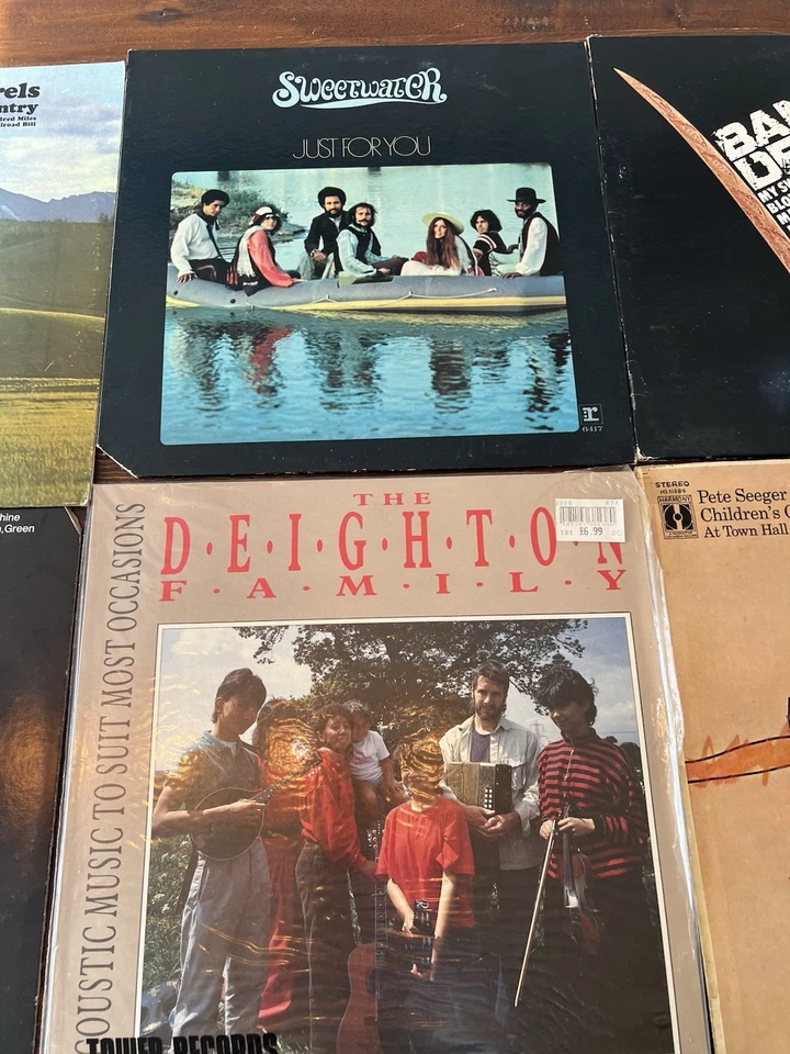 Lot of 7 Folk Vintage Vinyl Records See Photos and Description - Image 4 of 4