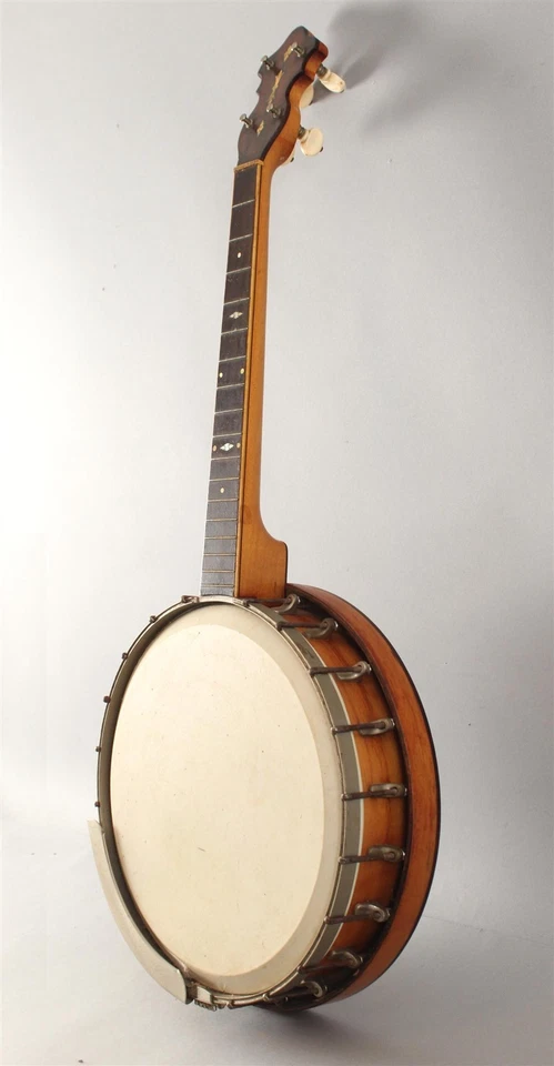 Antique Gretsch 4-String Figured Maple Banjo & 1920s Vega Maple Pie Resonator - Image 4 of 4