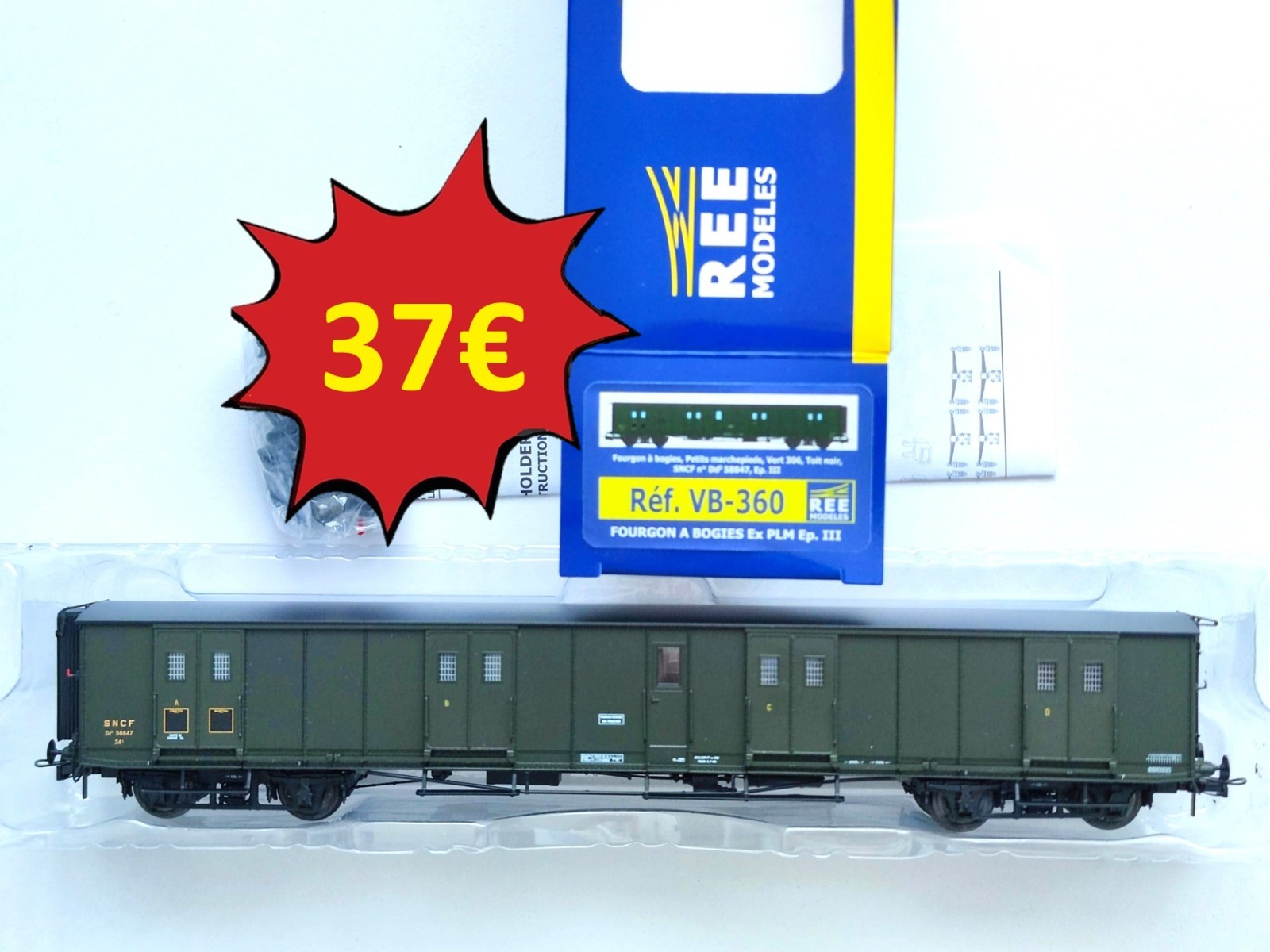 Fourgon Dd2 n°58831 REE VB-361 en HO : haute fidélité SNCF