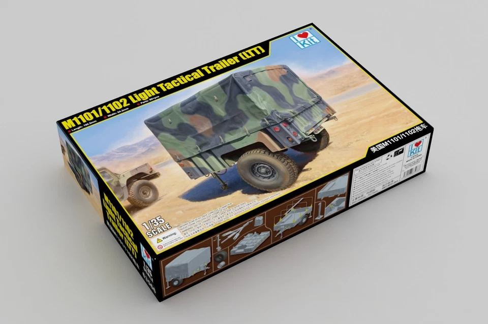 I Love Kit 63566 M1101/1102 LIGHT TACTICAL TRAILER (LTT) 1:35 Kit di modellismo - Immagine 2 di 4
