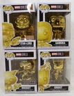 Funko Pop! MCU Guardians of the Galaxy Gold Chrome Lot of 4 Rocket Groot Gamora