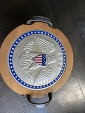 Longaberger 2005 Inaugural Basket, Liner, Protector Plastic, Lid, Pin/ Charm.   