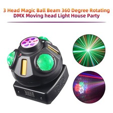 3 Head Magic Ball Beam 360 Degree Rotating DMX Moving head Light House Party E