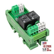 Relay Board, Relay Module DIN Rail Mount 24V DC/AC, Interface 2 Channel 1 SPDT