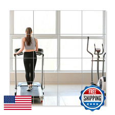 PopularLdo 16 Pack 12x12 Inch Shatterproof Acrylic Mirror Tiles, Self-Adhesive F