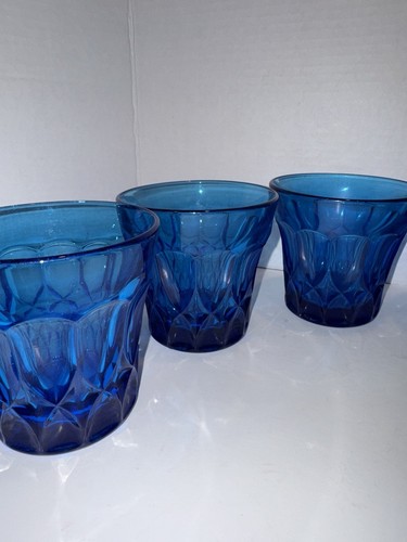 6 Vintage Noritake Perspective Blue Double Old Fashioned Glasses HTF! - Picture 11 of 15