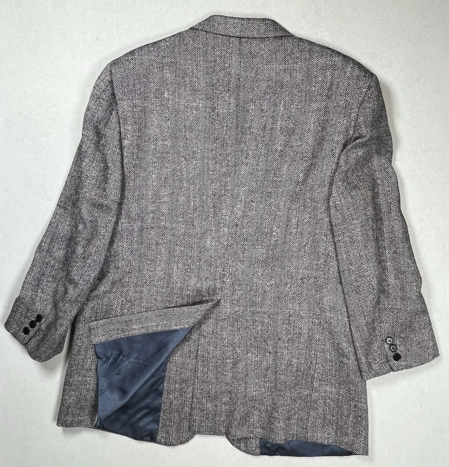 Blazer Brooks Brothers Hombre Tweed Lana Seda Mezcla Lino Talla 44R Luxury Academia Foto 4 de 4