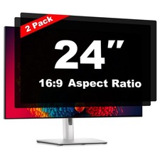 24" Privacy Screen Filter 2 Pack - Anti-Glare Blue Light Shield for Monitors