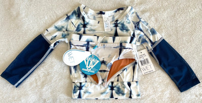 NWT $58 1T Minny Wet Greek Tile Rash Guard 2 Piece Girl s Swimsuit LA